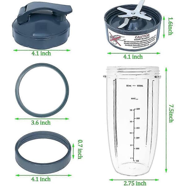 Erstatning 32oz til blender S-blad kompatibel med 600w/900w blender