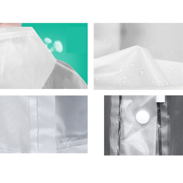 Regnponcho, Unisex återanvändbar transparent regnrock EVA bärbar vattentät regnkappa andningsbar regnjacka för resor, vandring, cykling och camping