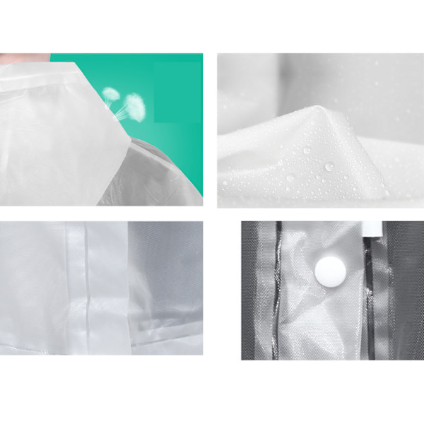 Regnponcho, Unisex Genanvendelig Transparent Regnjakke EVA Bærbar Vandafvisende Regnkappe Åndbar Regnjakke til Rejser, Vandreture, Cykling & Camping