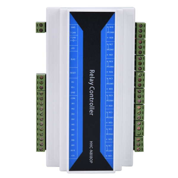 8-kanals nettverksrelémodul Fjernkontrollreléenhet Ethernet til RS485