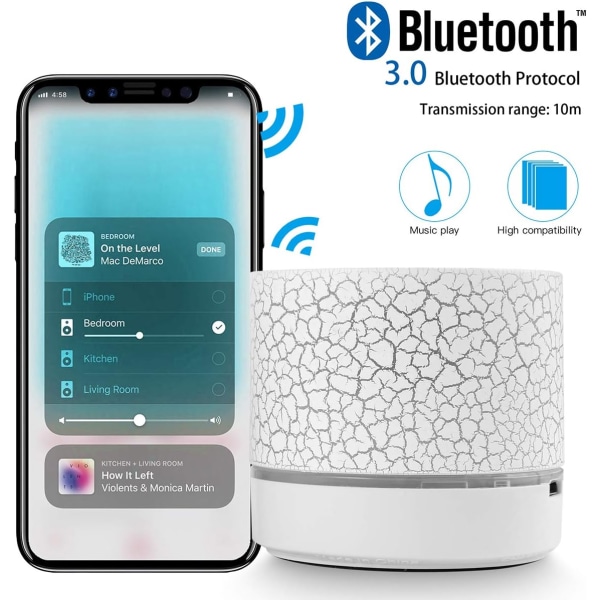 Bluetooth högtalare med bra ljudkvalitet och musikalitet, vit