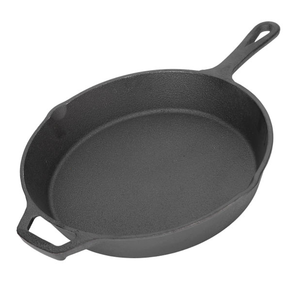 Gjutjärnspanna Snabb och jämn uppvärmning Non-stick Bred applikation Gjutjärnspanna för ugn Spis Grill 25 cm diameter