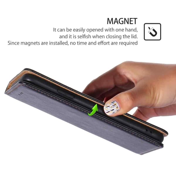 iPhone 11 Pro Max - Wallet Case i Ægte Læder - Vælg Farve! Sort