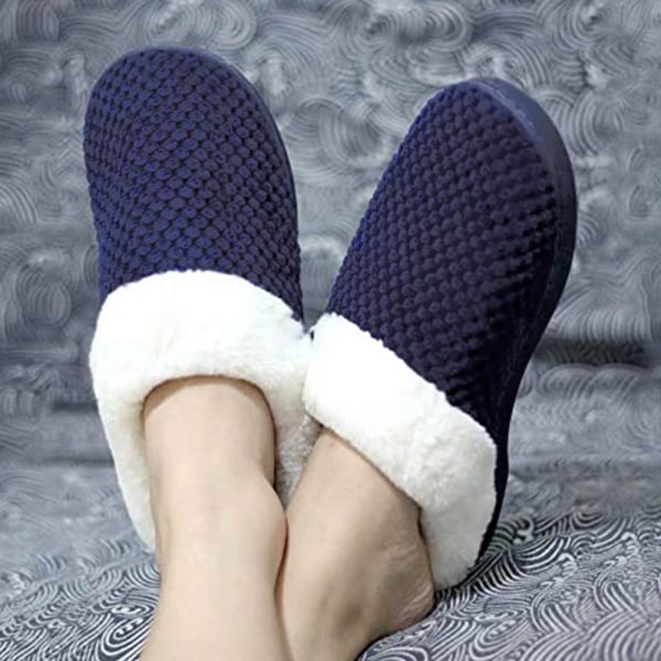 Mjuka minnesskum tofflor för kvinnor Komfort Varma Slip on Hou