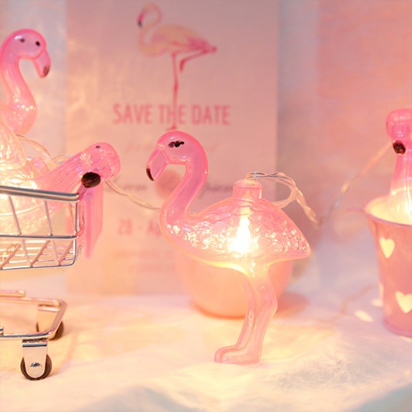 Högkvalitativa Flamingoslingor, Energibesparande Ljusslingor För Utomhusbruk Och Uteplatsdekoration, Juldekorationer Med Tropiskt Tema