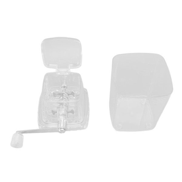 Manuell ismaskin Liten bärbar rakapparat Manuell snökonmaskin för hemmet Transparent