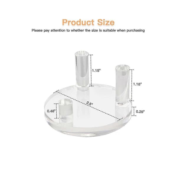 4 Pakker 1.9inch Stein Display Stativ, Tre- Akryl Display Stativer For Steiner, Mineraler Slab, Krystall