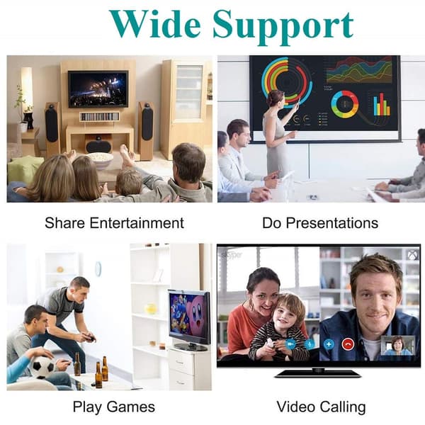 Lightning til HDMI Kabel Adapter Kompatibel til iPhone iPad til TV, 2 meter Apple MFi Certificeret Lightning Digital AV Adapter 1080p HDTV Connector Kabel