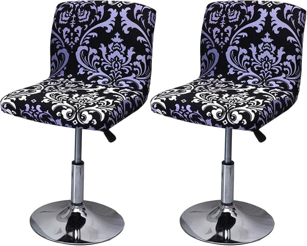 2-pack Stretch Barstolskydd, Tryckt Högstolskydd för Bar Hi