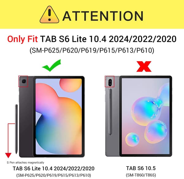 Kotelot Samsung Galaxy Tab S6 Lite 10.4 tuuman tabletille, musta
