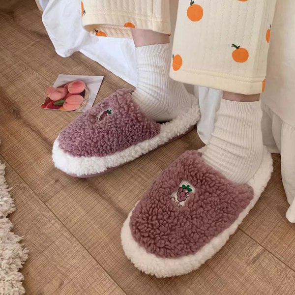 Toppluer for kvinner Fuzzy Cute Animal Memory Foam Innendørs Hus Sl