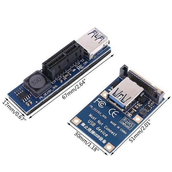 Mini PCI-E till PCI-E X1-adapter förlängningskort för grafikkort