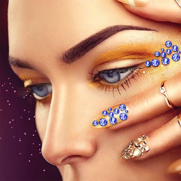 Nail Art Crystal Gems Stones Flatback， för hantverk diamantsmycken dekoration Design style 1