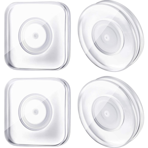 4 stk Nano-lim Casual Telefonholder Nano Magic Stickers Gel Pad Gjenbrukbar Magic Paste uten spor PU for hjem, bil, kontorlagring (hvit)
