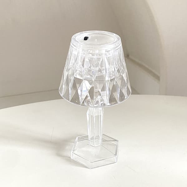 Krystallbordlampe, krystall diamantbordlampe