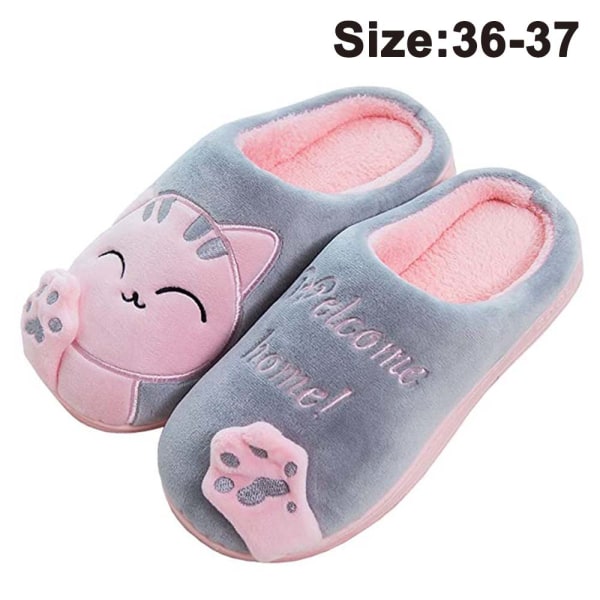 Cartoon lucky cat slippers winter home cotton slippers thick-sol