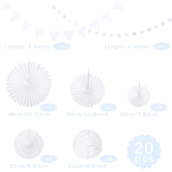 Spektakulära Födelsedags Baby Shower Dekorationer, Robust Återanvändbar Takdekoration För En Elegant Festupplevelse, Förvikta Pappersfläktar Silkespapper