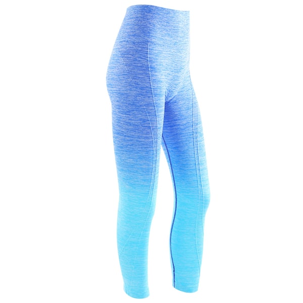 Andningsbara sportbyxor stretchiga leggings för yoga, gym, fitness, träning (S/M Blå)