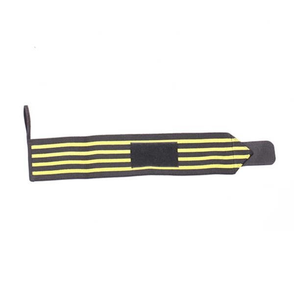 Justerbara elastiska handledslindor Bandage Tyngdlyftning Armband Andningsbart Gym (svart&gul)