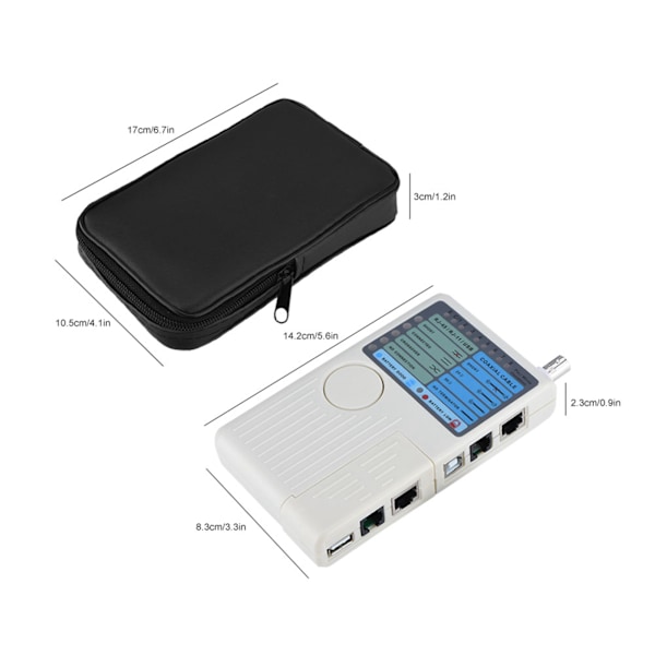 RJ45 / RJ11 / USB / BNC Nätverkstestare LAN-kabelspårare Detektor