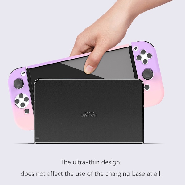 Spilkonsol Cover Gradient Ergonomisk Greb Spilkonsol Silikone Beskyttelsesetui til Switch