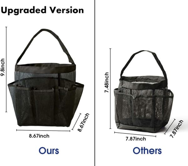 Højkvalitets Mesh Brusebadskurv til Kollegier, Bred Anvendelse Kurv med Foldbart Design til Rejser