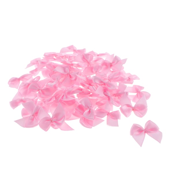 50 st Rosettband, för presentinslagning, DIY-hantverk, bröllopsdekoration, korttillverkning, sömnadsprydnader (Rosa)