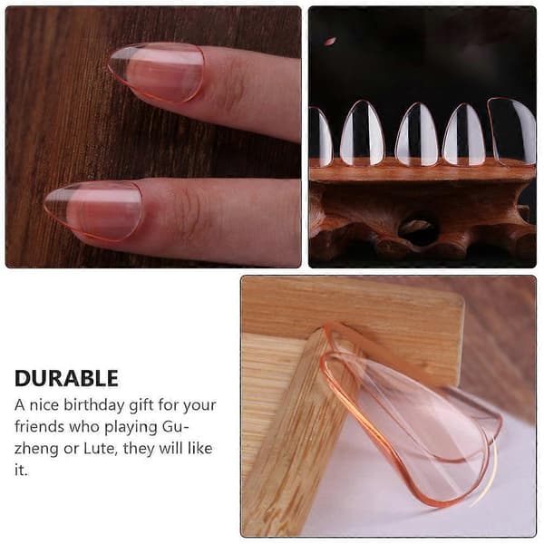 5 st professionella PC Pipa Nails Stränginstrumentdelar Pipa Tillbehör (Orange)