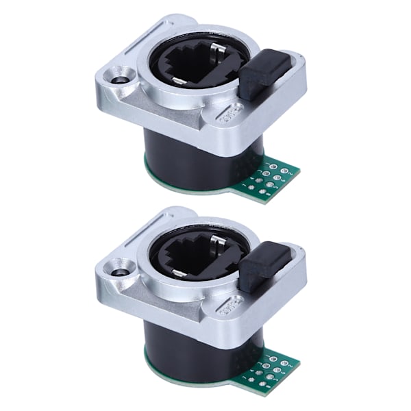 2 stk RJ45 PCB Panel Vanntett Rund Slitesterk Isolatør PA Materiale ELRJWH5 Kretskort