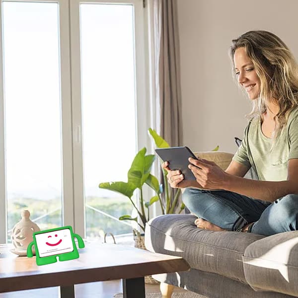 Sött 3D Barnvänligt Fodral för iPad (2017) - Grön Grön