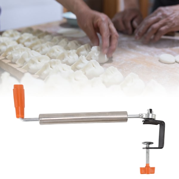 Rolling Pin Stainless Steel Dough Roller Fixed 360° Rotation for Pastry Bread Pizza S