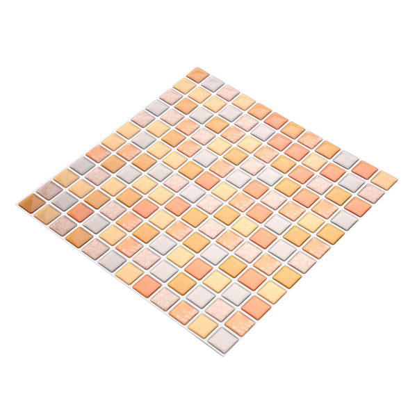 Självhäftande Tapet, 3D Mosaik Kakel Sticker För Inomhus Och Utomhus, Modern Glasmosaik Kakel Enkel Installation Med Glasfibernät
