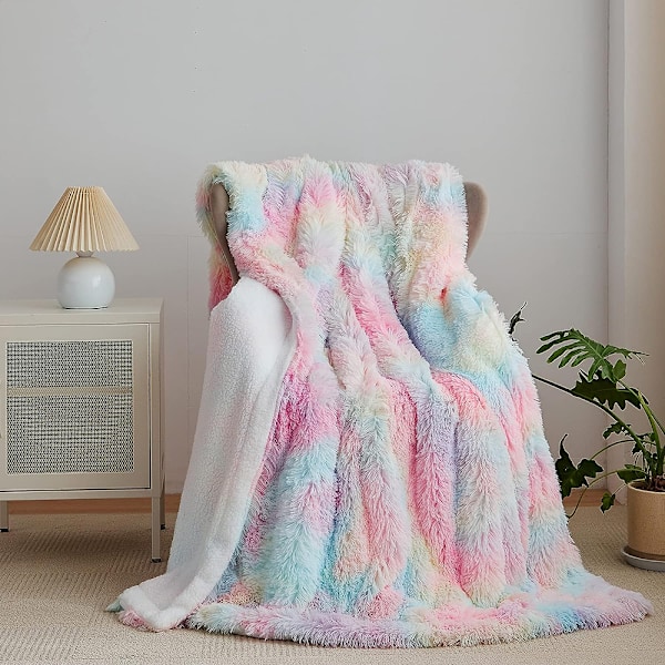 Sherpa Saueskinnteppe - Komfortabel Fleeceteppe - Ullteppe til Sofa og Seng - 127 x 152 cm