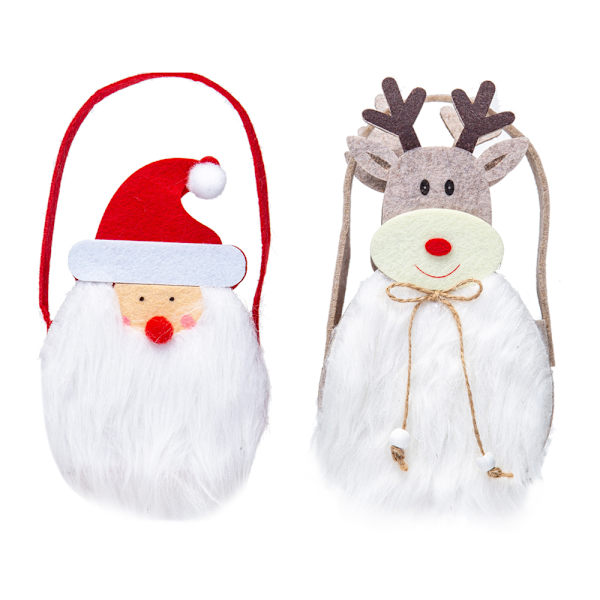 Julgodispåsar (2 st) Presentpåsar, 2 designer Jultomte, Älg Presentpåsar Julfest
