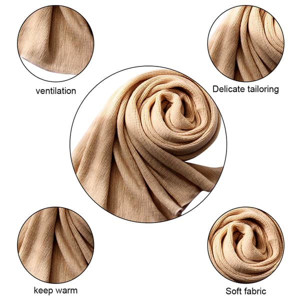 Lång varm damscarf Varm vintersjal enfärgad
