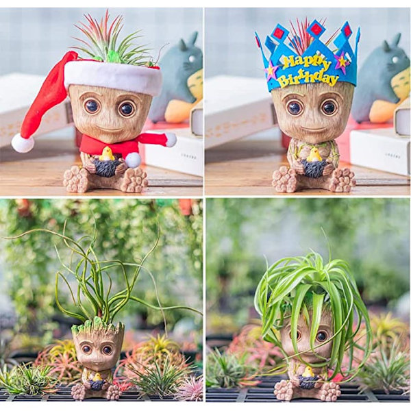 Marvel Avengers Baby Groot Kruka, Blomkruka i Resin, Specialdesignad Förpackning, Perfekt För Suckulenter, Luftväxter Eller Som Skrivbordsdekoration (Robust