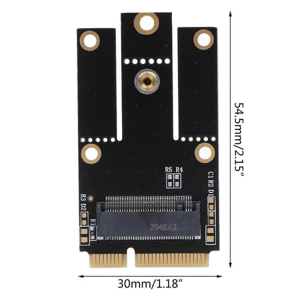 M.2 NGFF till Mini PCIE trådlöst nätverkskort M2 för KEY A+E till PCI-E för Intel
