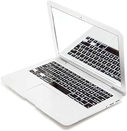 1 stk. Laptop-formet Makeup Spejl Mini Bærbart Lommespejl Kompakt