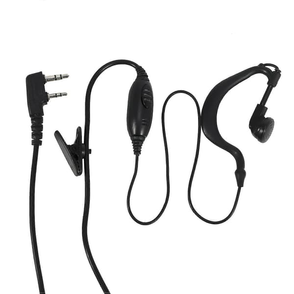 Sikkerheds ørekrog headset ørestykke øretelefon til radio sort