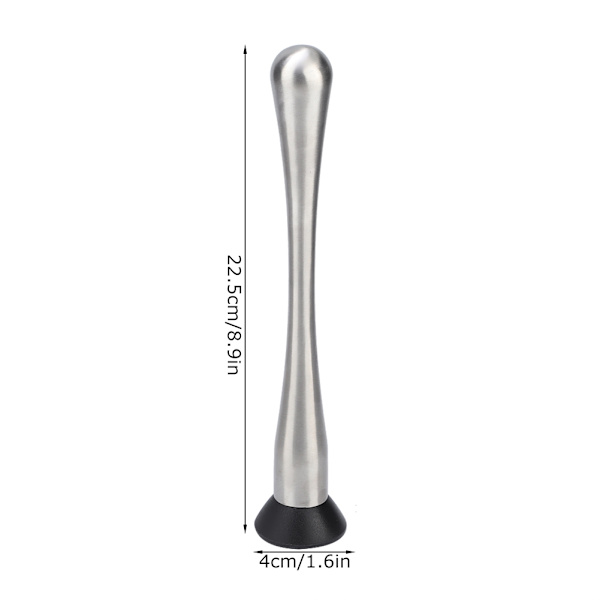 Rostfri Stöt Mortel Cocktail Muddler Bar Hållbar Is Muddler Hammare Dryck Mixer