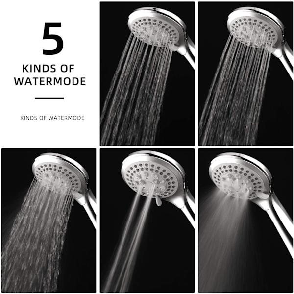 Pommeau de douche + tuyau de douche flexible de 1,5 m, douchette