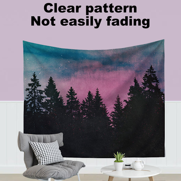 Dimmig träd väggbonad liten gobeläng natur tallskog vägg