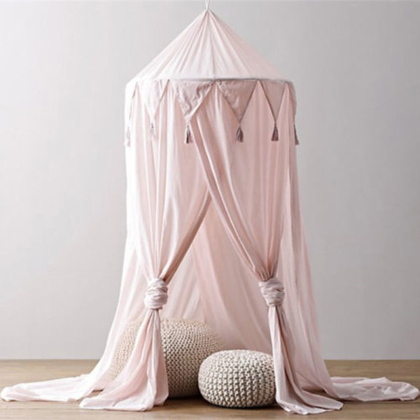 Barnebaby Sengseng Canopy Sengsengesett Myggnett Gardin Rund