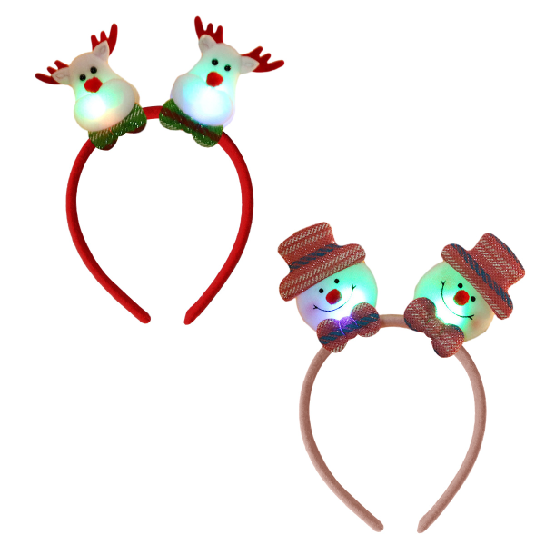 Julhuvudband Ljus upp kläder huvudbonad accessoarer