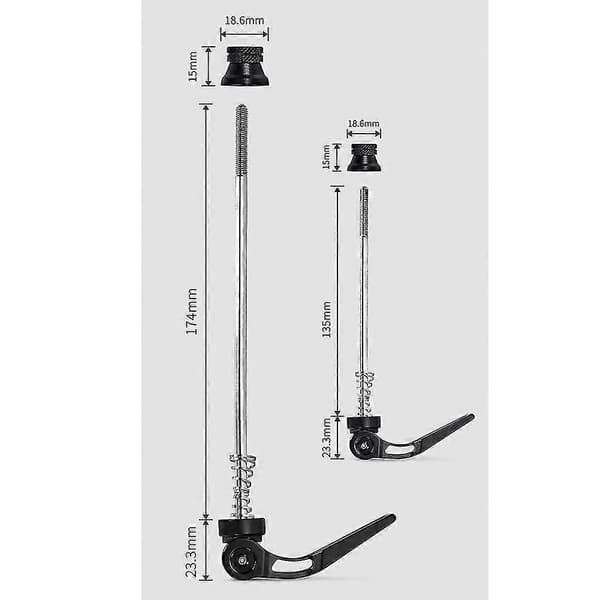 Qr Quick Release Cykel Nav Spyd Spak Aluminium Legering Cykeldele Til Foran 100mm Bag 135