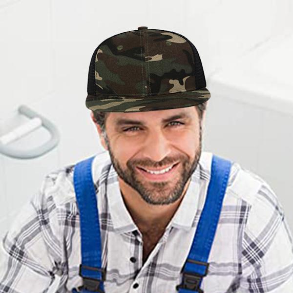 Mænds Åndbar Mesh Hat Flad Kant Mesh Hat