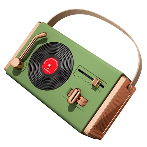 Grøn Udendørs Bluetooth Højttaler Bærbar Dekorativ Høj Lydkvalitet USB Sticks Support Retro Bluetooth Højttaler til Stue Kontor