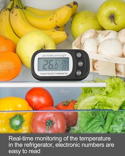 2-pack Digital Kylskåpstermometer Vattentät Rumstermometer