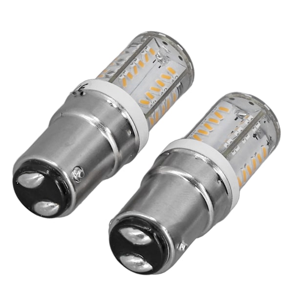 2 stk BA15D LED-pære Super Lys LED-erstatningspære Varmt Lys 270Lm 12V 3W 57LED