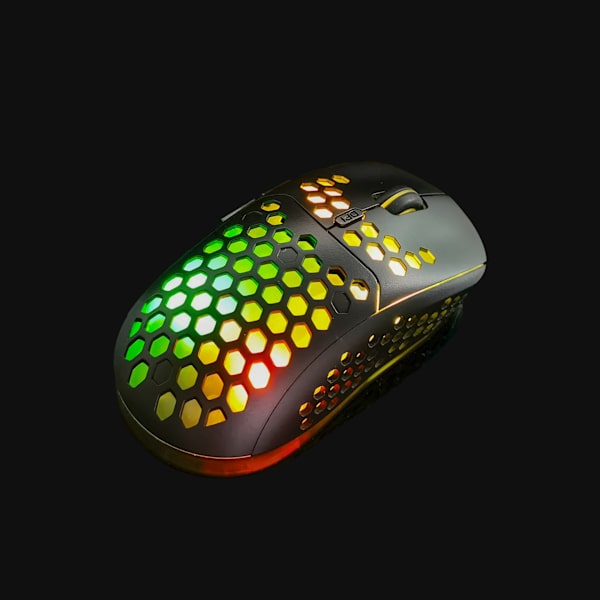 Hex Design Ultralätt Honeycomb Gamingmus, Ergonomisk Trådbunden Och Trådlös Prestanda, 3200 DPI Högprecisions Optisk Sensor För Exakt Kontroll